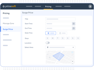 Dynamic Pricing and Fare Management - Yelowsoft Admin Panel