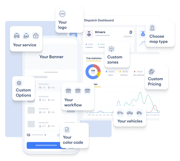 White label taxi dispatch platform