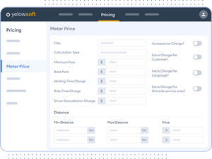 Dynamic Pricing and Fare Management - Yelowsoft Admin Panel