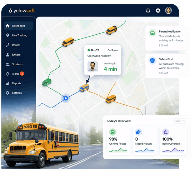 School bus transportation software