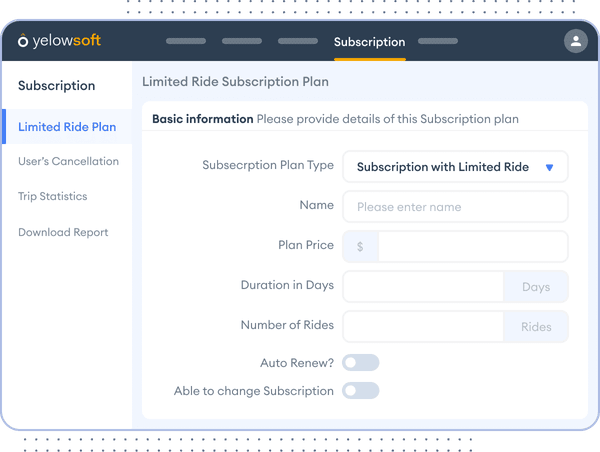 Limited Trip Subscription Plan