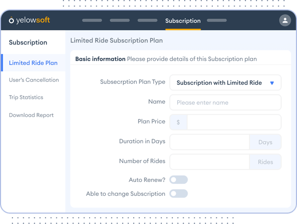 Limited Trip Subscription Plan