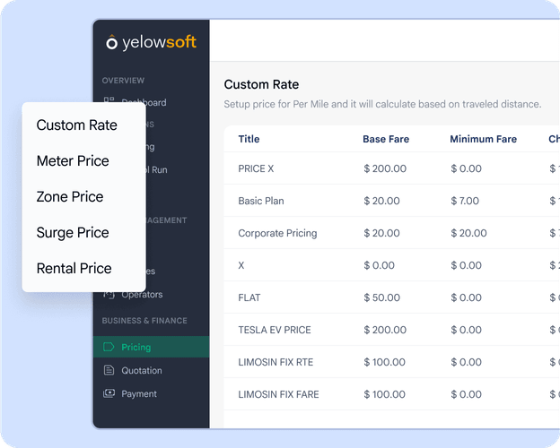 Fare and Payment Management