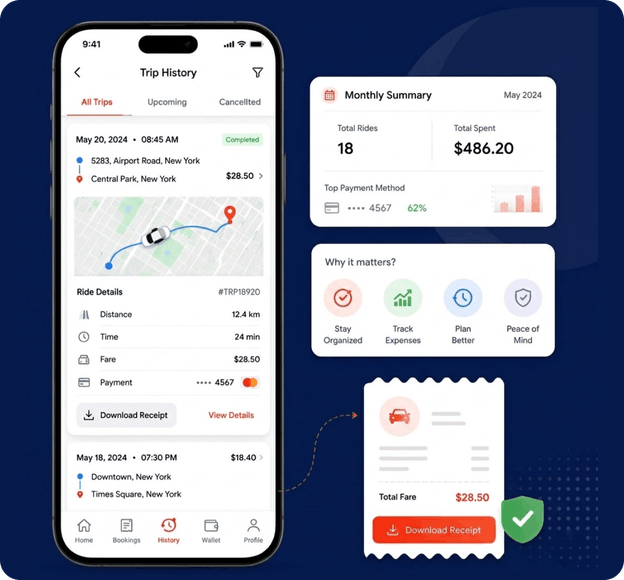 passenger-app-trip-history
