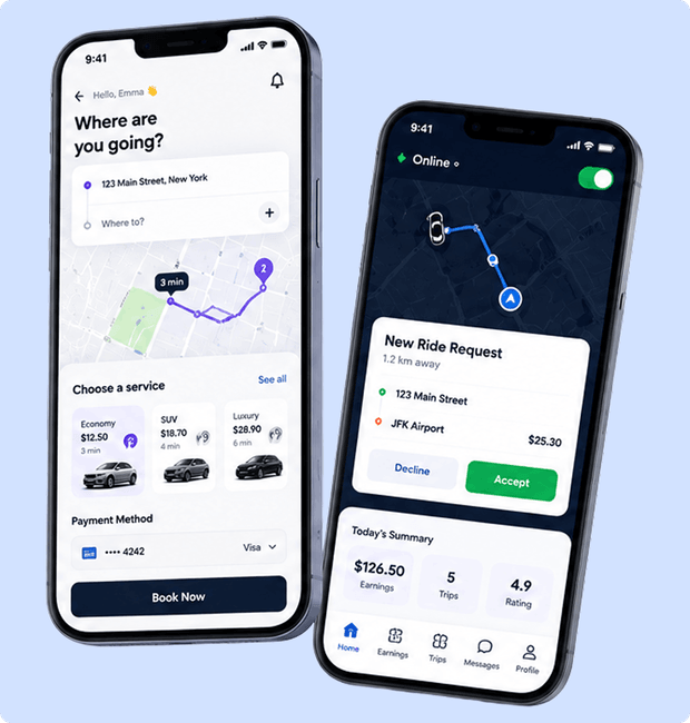Passenger and Driver Apps
